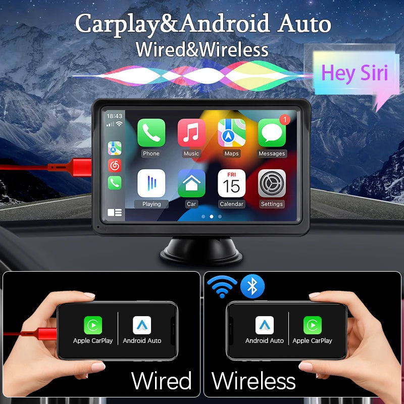 Écran CarPlay 7" Sans Fil 🚗📱